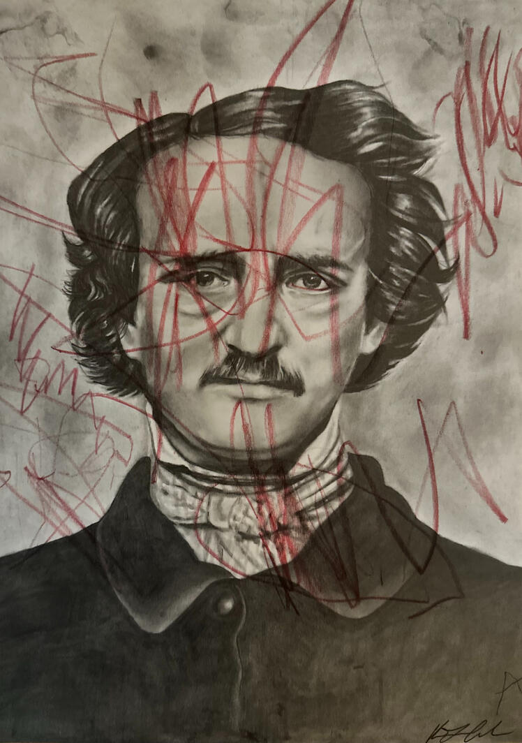 Nevermore, graphite and crayon on paper