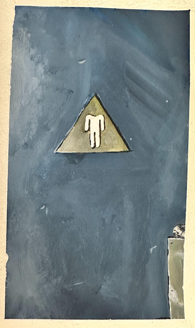 Smash the patriarchy, gouache on paper